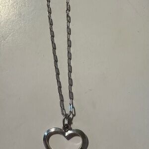 Silver Heart Pendant Necklace